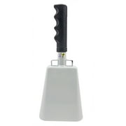 9.6 inch White Bell Black Handle Cowbell with Stick Grip Handle Used for Cheering at Sporting Events - Cow Bell by Stewart Tradingâ?¢