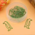 thumbnail image 4 of 20Pcs Green Iron Penguin Shape Clip Bookmark Marking Stationery School Supplies, 4 of 4