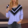 thumbnail image 2 of Blusas para las Mujeres Casual, 3/4 Manga Floral Estampado Camiseta de Moda Top Hecho de Poliéster Transpirable Suave para el Uso Diario de Primavera Otoño, Tops de Blusa para las Mujeres, 2 of 5