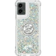 thumbnail image 2 of Compatible with Motorola Moto G 5G 2024 Case Glitter Liquid Clear Bling Moving Floating Sparkle with Ring Kickstand TPU Girly Women Cute Phone Case for Moto G 5G 2024 Sliver YBZ, 2 of 14