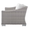 thumbnail image 3 of Lounge Loveseat Sofa, Sunbrella, Rattan, Wicker, Light Grey Gray White, Modern Contemporary Urban Design, Outdoor Patio Balcony Cafe Bistro Garden Furniture Hotel Hospitality, 3 of 9