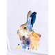 thumbnail image 4 of Women's Casual Sports T-shirt Top For Easter, Watercolor Bunny Stretchy Round Neck Breathable Fabric Short Sleeve Fitness, 4 of 7