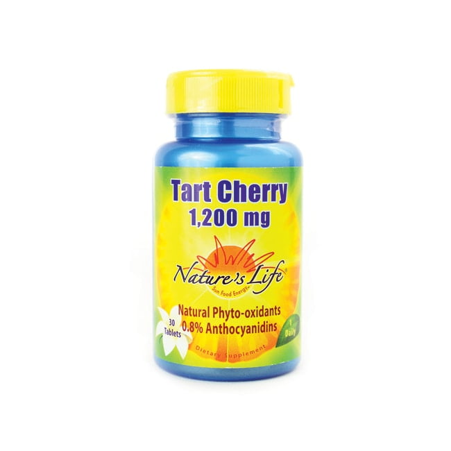 Nature's Life Tart Cherry 1200mg | Uric Acid Cleanse For Joint Comfort, Muscle Recovery & Sleep Support | With Anthocyanins & Polyphenols | 30 Tablets