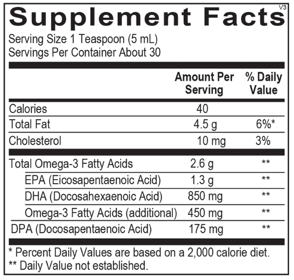 Ortho Molecular Products Orthomega Liquid Fish Oil Mango 5.07 fl oz