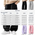 thumbnail image 3 of DxhmoneyHX Girls Wide Leg Sweatpants Elastic High Waist Casual Palazzo Pants Loose Fit Lounge Trousers with Side Pockets 5-16 Years, 3 of 9