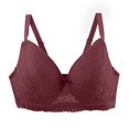 thumbnail image 5 of Byworldtasic Women's Plus Size Minimizer Bras Lace Underwire Push Up Everyday Floral Full Coverage Bralette, 5 of 6