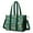 Green Dinosaurs Palms, variant on Teacher Tote Bag,Green Dinosaurs Ponds Pattern Teacher Utility Tote Bag,Large Work Tote Bags for Women with Multiple Pockets,Top Zipper Closure,13.8x10.6x6.7 Inch