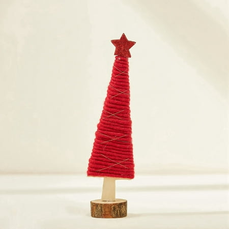 

Hot Sale Christmas Decoration Creative Shop Old Christmas Tree Desktop Store Layout Wool Ornaments Mini Christmas Ornaments
