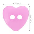 thumbnail image 2 of 100pcs Heart Shaped Crafting Buttons Delicate Shiny Sewing Buttons, 2 of 8