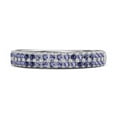 thumbnail image 2 of Half Eternity Band 0.80 Cts Tanzanite Dual Line Women Valentines Day Gifts Ring 925 Sterling Silver, 2 of 3
