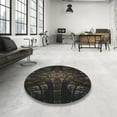 thumbnail image 3 of Ahgly Company Indoor Square Patterned Black Novelty Area Rugs, 5' Square, 3 of 6