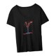 thumbnail image 3 of Camiseta de verano para mujer con estampado gráfico, camiseta básica informal para el trabajo, caminar a diario L Yuyangstore camiseta de mujer, 3 of 8