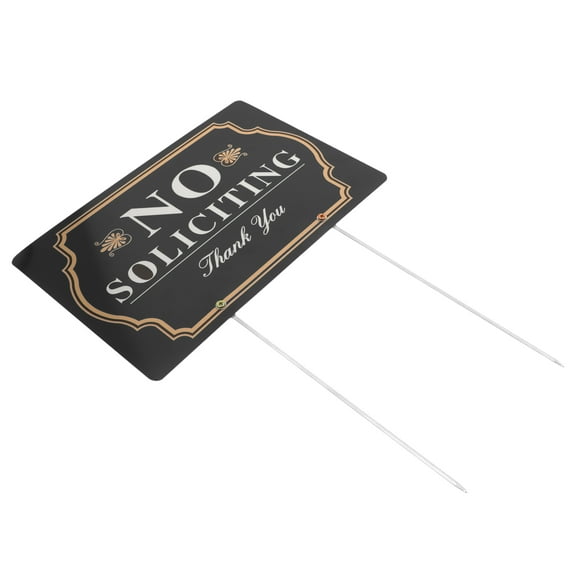 Raindrops Aluminum No Soliciting Sign Multi-Color for Home Yard High Visibility Weather Resistant Easy to Install