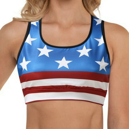 

mveomtd Women Blouse USA American Flag Custom Color Sports Green Sexy Tank Vest Activewear Print Workout Yoga Shirt Women Tops And Corset Top Blue