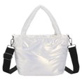 thumbnail image 1 of Bolso bandolera acolchado de algodón Tote de hombro sólido Otoño Invierno acolchado para diario, 1 of 9