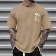 thumbnail image 5 of Yertdoel Mens T-Shirts Fashion Palm Tree Tropical Printed Graphic Beach Tee Tops Solid Color Round Neck Summer Vacation Casual Short Sleeve Shirts, 5 of 5