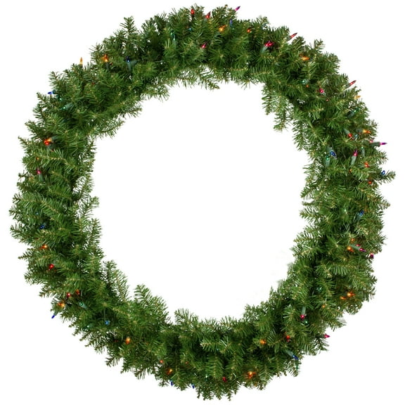 Northlight Pre-Lit Rockwood Pine Artificial Christmas Wreath - 36" - Multi Lights