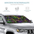 thumbnail image 4 of Bingfone Neon Mardi Gras Car Windshield Sunshade,Sun Foldable Sun Shield Sun Visor for Car - Small, 4 of 9