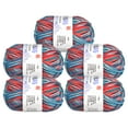 thumbnail image 1 of Unique Bargains Fil Mélange de Coton Bleu Rouge, Lot de 5 de 50 g, 1 of 8