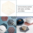 thumbnail image 2 of Anti Scalding Plastic Dinner Mat Tea Cup Pot Pad Heat Resistant Geometric Hollow Coaster Rhombus, 2 of 8