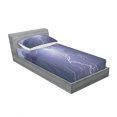 thumbnail image 3 of Ambesonne Grey Fitted Sheet & Pillow Sham Set, Thunderstorm Dark Clouds, Queen, Blue, 3 of 3