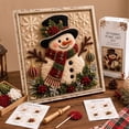 thumbnail image 5 of Christmas 3D Punch Needle Art Kit for Beginners, DIY Fabric Stamping Craft Set With Stand Frame, Vintage Holiday Wall Decor Handmade Gift, 5 of 6