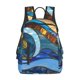 thumbnail image 1 of Disketp Stained Glass Ocean Wave Mochila Ligera e Impermeable, Mochila de Día Resistente para Viajes, Senderismo y Uso Diario para Hombre y Mujer, 1 of 7
