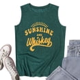 thumbnail image 5 of HAPPIERE Women’s Tank Top Sleeveless Tee Shirts  Sunshine & Whiskey Green color Size XL, 5 of 5