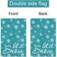 thumbnail image 6 of Winter Snowflake Garden Flag Let It Snow 12.5x18 Double Sided Small Burlap Welcome Winter Holiday Yard Outdoor Flag Outside House Decoration (Only Flag), 6 of 6