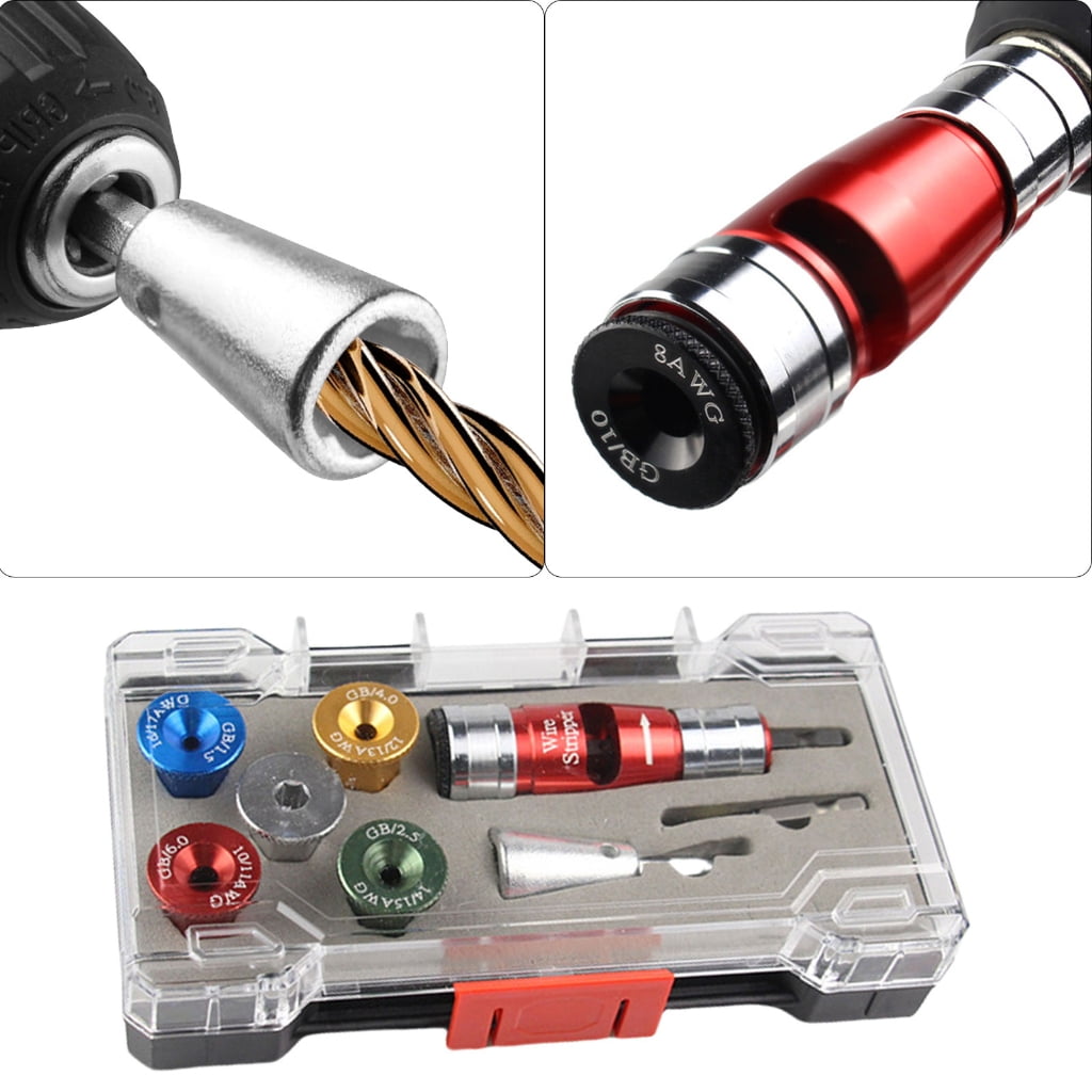 Wire Stripping and Twisting Tool for Drill Electric Wire Strippers Professional Electrician Tool Portable Wire