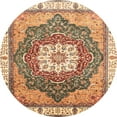 thumbnail image 1 of Ahgly Company Indoor Round Abstract Red Abstract Area Rugs, 8' Round, 1 of 6