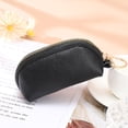 thumbnail image 1 of Monedero de cuero para mujer, bolso de mano de lujo con cremallera de Color sólido para mujer (negro), 1 of 5