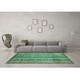 thumbnail image 3 of Ahgly Company Indoor Rectangle Abstract Turquoise Blue Modern Area Rugs, 7' x 9', 3 of 4