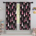 thumbnail image 5 of Blackout Kids Curtains,Black and Pink Christmas Tree Pattern Childrens Insulated Curtains Set Of 2,Bedroom Essentials,Toddler Room Decor 42"x63", 5 of 5
