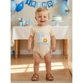 thumbnail image 3 of BemeyourBBs Baby Boy First 1st Birthday Outfit One Years Old Birthday Clothes Summer Bubble Romper Milk and Cookie Print Short Sleeve Bodysuit Playsuit, 3 of 9