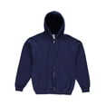 thumbnail image 2 of Jerzees Men's Basic Fleece Zippered Hoodie with Drawstrings (Adult Sizes S – XL) Color: navy Size: s, 2 of 2