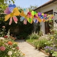 thumbnail image 4 of Gradient Plastic Windmill String Garland For Outdoor Hanging, Multicolor Decorative Streamer With Wind Spinners, Lightweight Durable Nylon For Parties Scenic Areas Backdrop, Independence Day Ready, 4 of 7