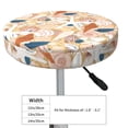 thumbnail image 7 of Picia Tropical Beach Sea Shell pattern Round Stool Covers Comfy Seat Covers Stretch Removable WashableChair Slipcover Round Bar Chair Cushion Cover-12 inch, 7 of 7