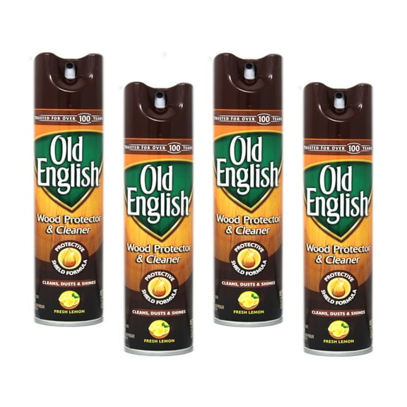 4 Pack Old English Aerosol Furniture Polish Protection of wood Lemon 12.5oz Each
