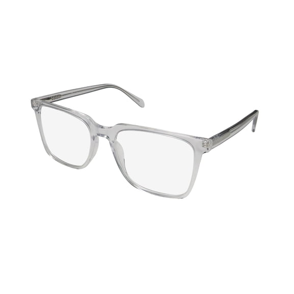 NEW SANTINI D MAVALDI 6001 MENS/WOMENS OVERSIZED FULL-RIM CLEAR CRYSTAL FRAME DEMO LENSES 56-20-150 SPRING HINGES EYEGLASSES/GLASSES