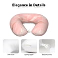 thumbnail image 4 of U-Shaped Pillow 11.8×9.8in With Pillow Core Comfortable Soft Invisible Zipper For Daily Travel Driving Office Pink Marble_4, 4 of 8