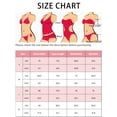 thumbnail image 5 of INSPIRE CHIC Conjuntos de Monokini Deportivos de Manga Larga para Mujeres 1 Pieza Cuello Redondo Cremallera Parte Inferior Triangular Trajes de Baño Surfing Rosa Rojo-Grande, 5 of 5