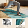 thumbnail image 4 of Teal Gold Marble Pattern Hot Yoga Mat Towel Non Slip for Hot Yoga - Quick-Drying Yoga Mat Cover with 4 Corner Pockets with Travel Bag - Hot Yoga Towel Non Slip 74"x26", 4 of 6