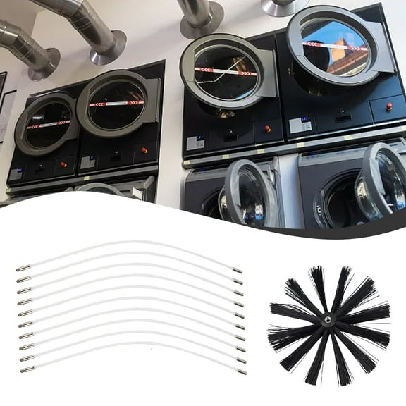 Chimney Cleaner Brush Clean Rotary Sweep Fireplace Kit Rod Tool Set