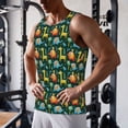 thumbnail image 5 of Lsque Colorful Elephants Pattern Mens Tank Tops Muscle Athletic Quick Dry Sleeveless Workout Fitness T Shirts Beach Tank Top, Loose-fit Sleeveless Shirt for Men-X-Large, 5 of 7
