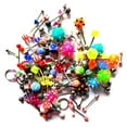 thumbnail image 2 of Obkcjja 110PCS Body Jewelry Piercing, Stainless Steel Eyebrow Navel Belly Tongue Lip Bar Ring, 2 of 9