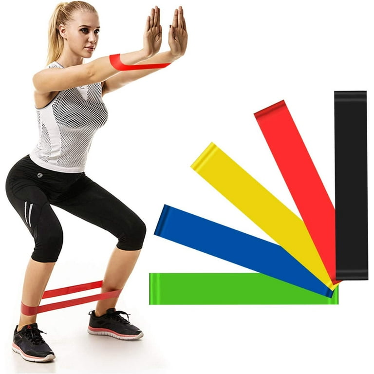 Resistance Bands Loop Set of 5 Exercise Workout CrossFit Fitness