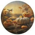 thumbnail image 3 of Thanksgiving Pumpkins Round Small Area Rug, Print Non Slip Washable Floor Mat, Soft Throw Rug for Living Room, Powder Room Entryway, Bathroom, Bedside, 3 of 7