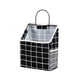 thumbnail image 2 of Bolsa colgante de tela para la pared 29x23cm | Organizador de bolsillo para puertas de lino de algodón – blanco, negro – bolso pequeño montado en la pared para entrada, oficina, hogar, fácil de, 2 of 6