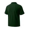 thumbnail image 5 of Yifymode Polo Shirts for Men Dry Fit Golf Polos Pleated Short Sleeve Button Up Shirt Plus Size Summer Cotton Athletic Tshirts,Dark Green M, 5 of 7